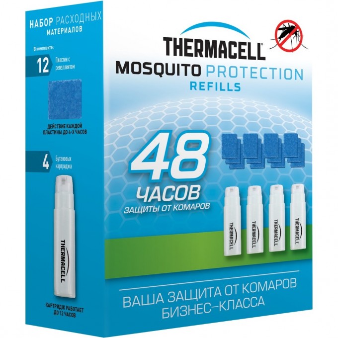 Набор запасной THERMACELL (4 газовых картриджа + 12 пластин) TRI-R4-SMPI-01 Набор запасной THERMACELL (4 газовых картриджа + 12 пластин) TRI-R4-SMPI-01
